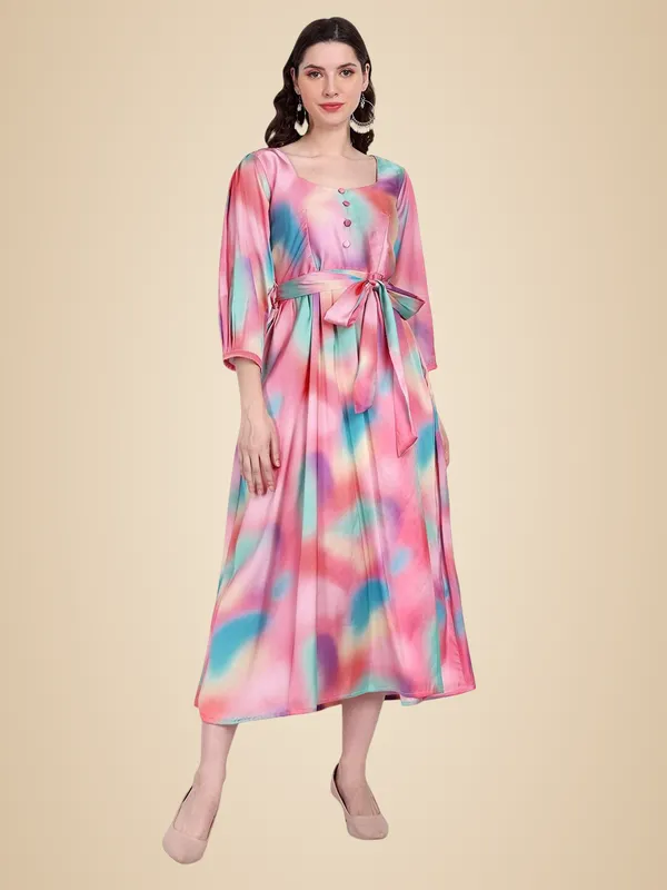 Blue_And_Pink_Cotton_Premium_&_Elegant_Dress_For_Women