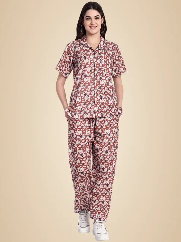 White_And_Brown_Cotton_Premium_&_Elegant_Co-Ord_Set_For_Women