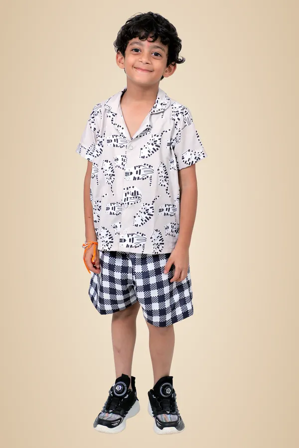 White_Cotton_Premium_&_Elegant_Shirt_With_Short_For_Boys