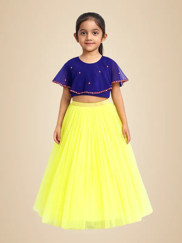 Yellow_And_Blue_Cotton_Premium_&_Elegant_Lehenga_Choli_For_Girls