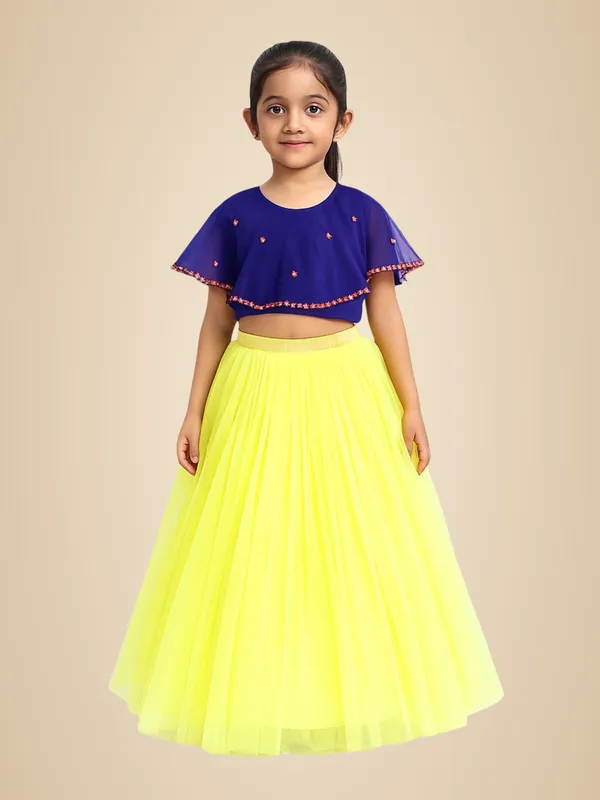 Yellow_And_Blue_Cotton_Premium_&_Elegant_Lehenga_Choli_For_Girls