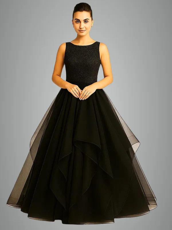 Black_Cotton_Premium_&_Elegant_Gown_For_Women