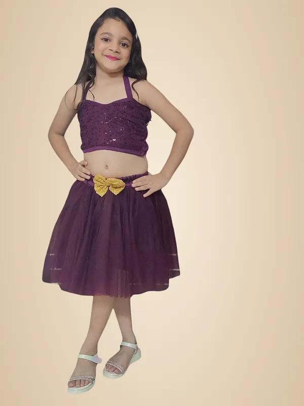 Purple_Cotton_Premium_&_Elegant_Top_&_Skirt_For_Girls