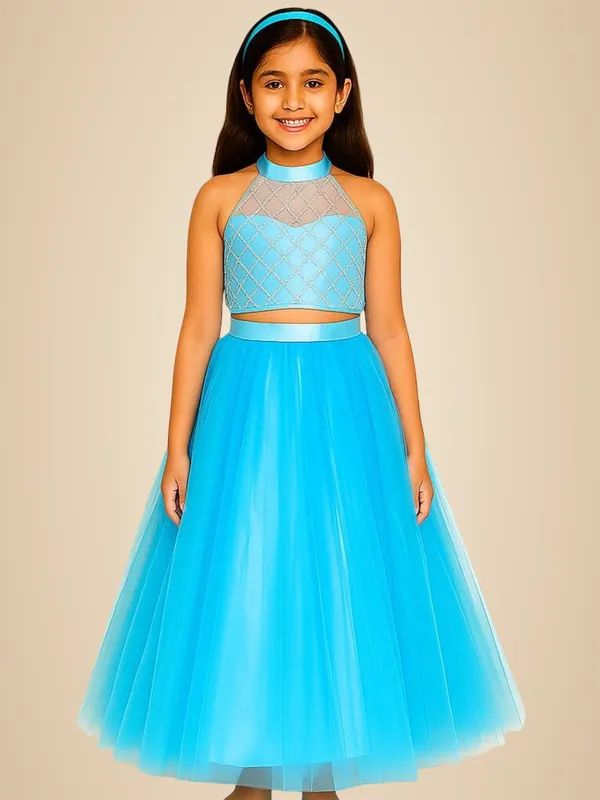 Sky_Blue_Cotton_Premium_&_Elegant_Lehenga_For_Girls