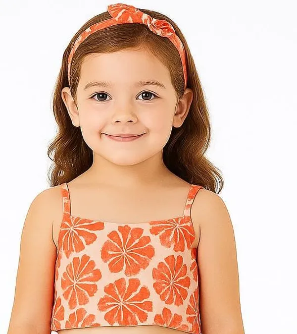 Orange_And_Peach_Cotton_Premium_&_Elegant_Top_&_Skirt_For_Girls