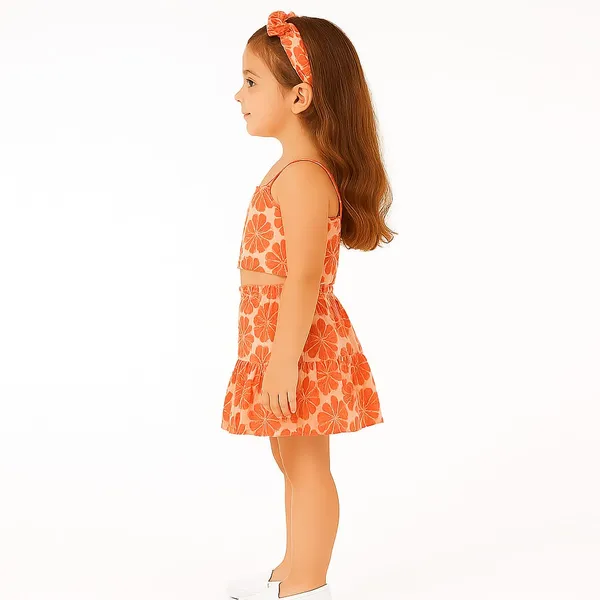 Orange_And_Peach_Cotton_Premium_&_Elegant_Top_&_Skirt_For_Girls