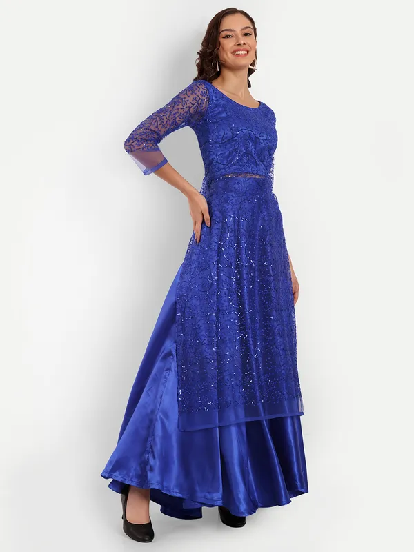 Blue_Cotton_Premium_&_Elegant_Dress_For_Women