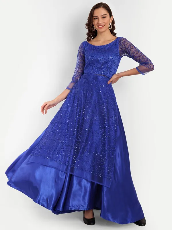 Blue_Cotton_Premium_&_Elegant_Dress_For_Women