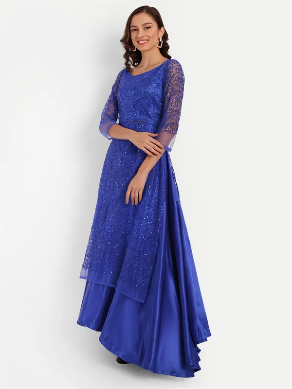 Blue_Cotton_Premium_&_Elegant_Dress_For_Women