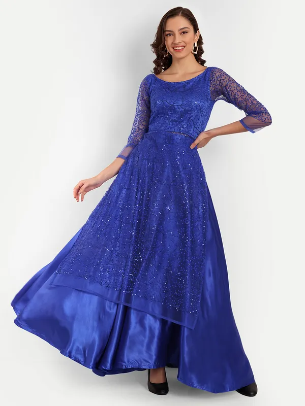 Blue_Cotton_Premium_&_Elegant_Dress_For_Women