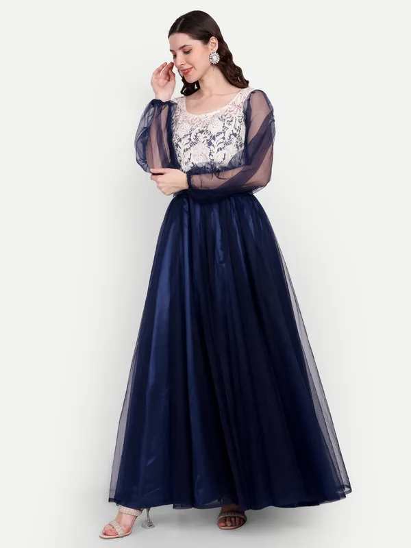 Blue_Cotton_Premium_&_Elegant_Dress_For_Women