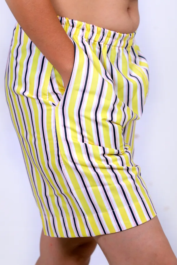 White_And_Yellow_Cotton_Premium_&_Elegant_Top_&_Shorts_For_Women