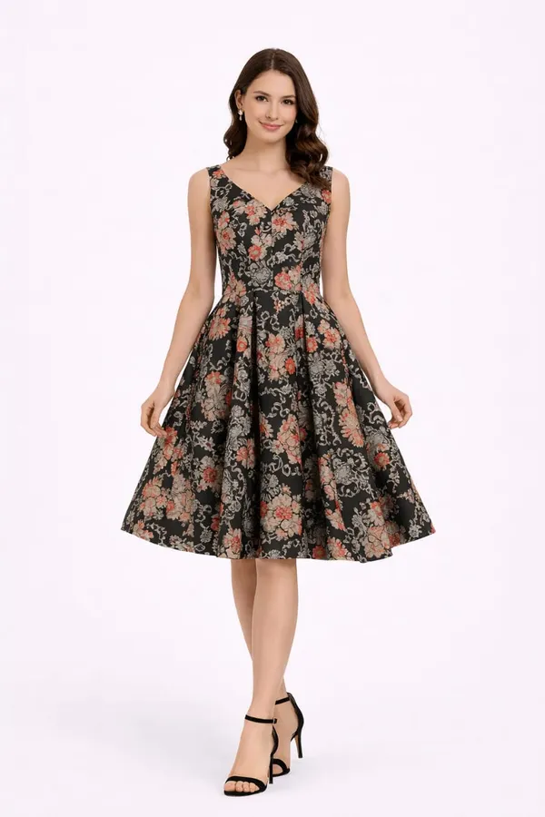 womens_knee_lenght_printed_dress