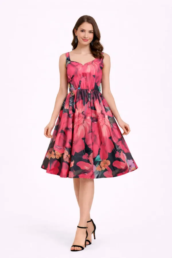 womens_knee_length_printed_dress