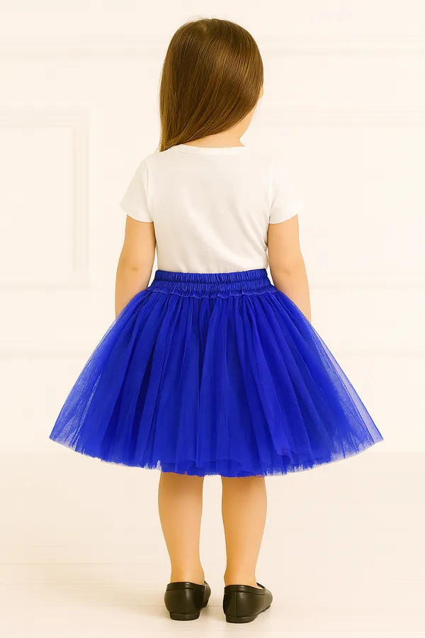 Blue_Cotton_Premium_&_Elegant_Top_&_Skirt_With_Bow_For_Girls
