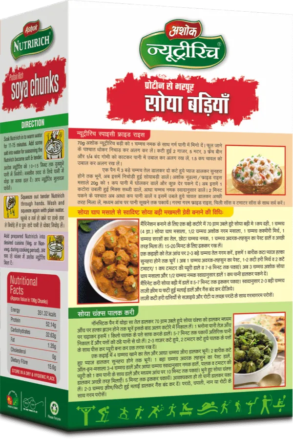 Nutririch_Soya_Chunks_Box_200_Gm(Available_In_Pack_Of_2_And_4)