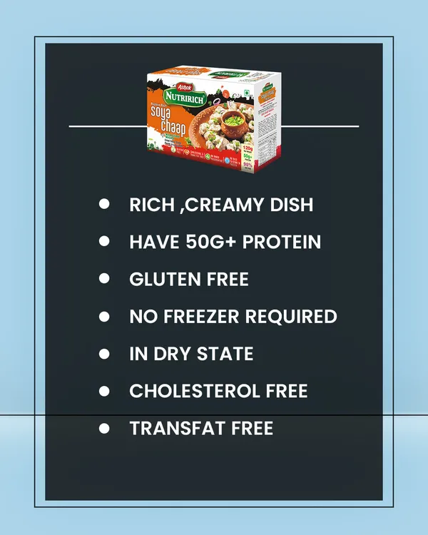 Nutririch_Dry_Soya_Chaap_With_Malai_Chaap_Masala_120_G_Zero_Maida