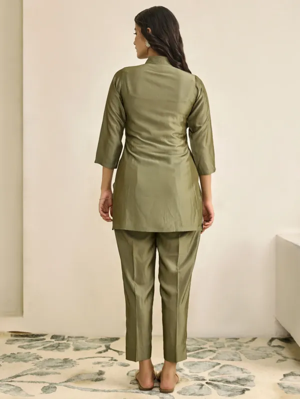 Gurkha_Green_Viscose_Silk_Co-Ord_Set_For_Women