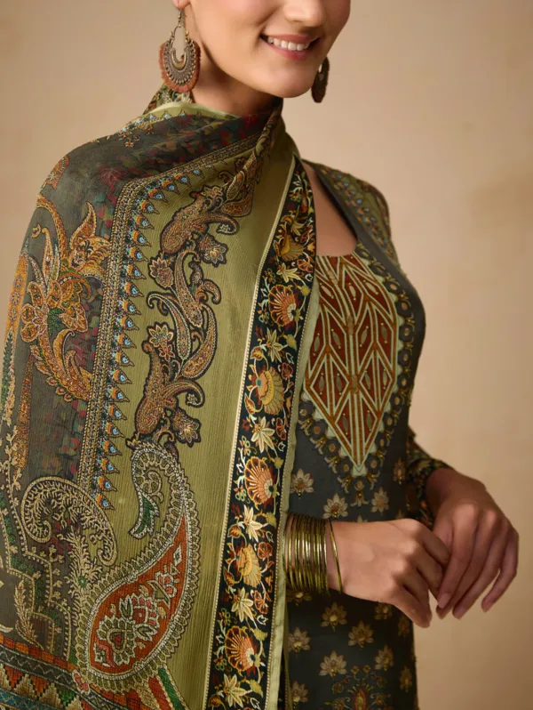 Drak_Green_Digitally_Printed_Pure_Natural_Crepe_Kurta_Set_For_Women