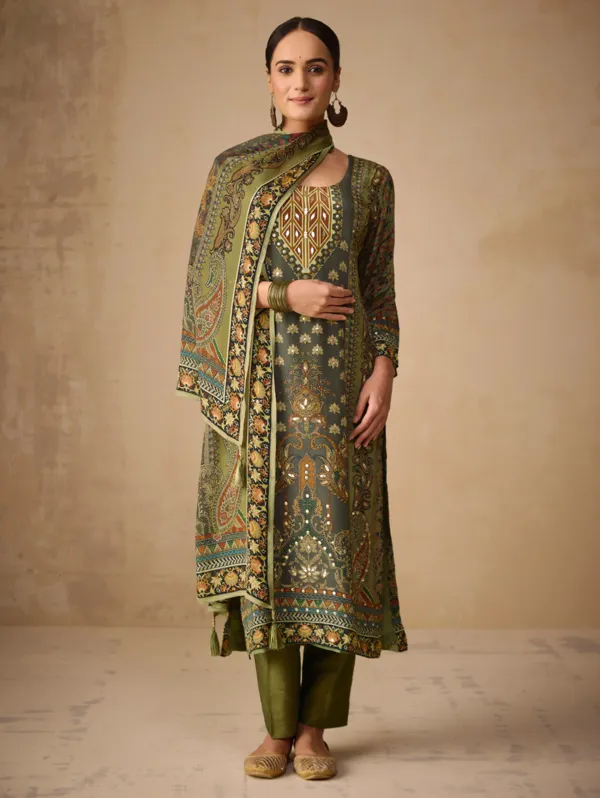 Drak_Green_Digitally_Printed_Pure_Natural_Crepe_Kurta_Set_For_Women