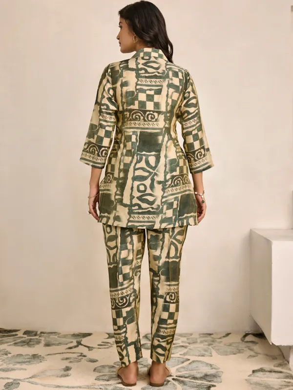 Olive_Green_FabricShimmer_Silk_Co-Ord_Set_For_Women