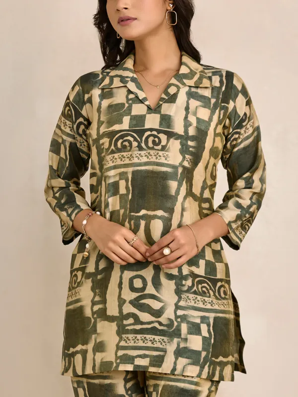 Olive_Green_FabricShimmer_Silk_Co-Ord_Set_For_Women