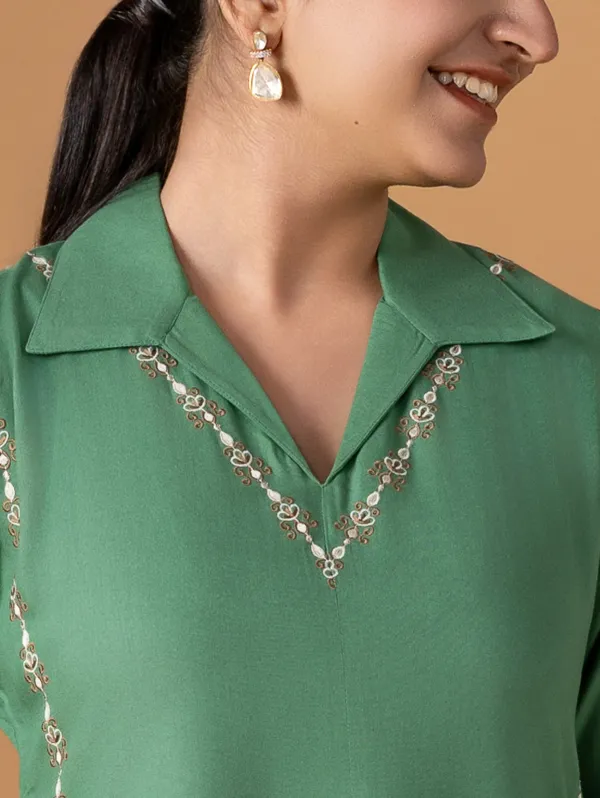 Como_Green_Viscose_Rayon_Co-Ord_Set_For_Women