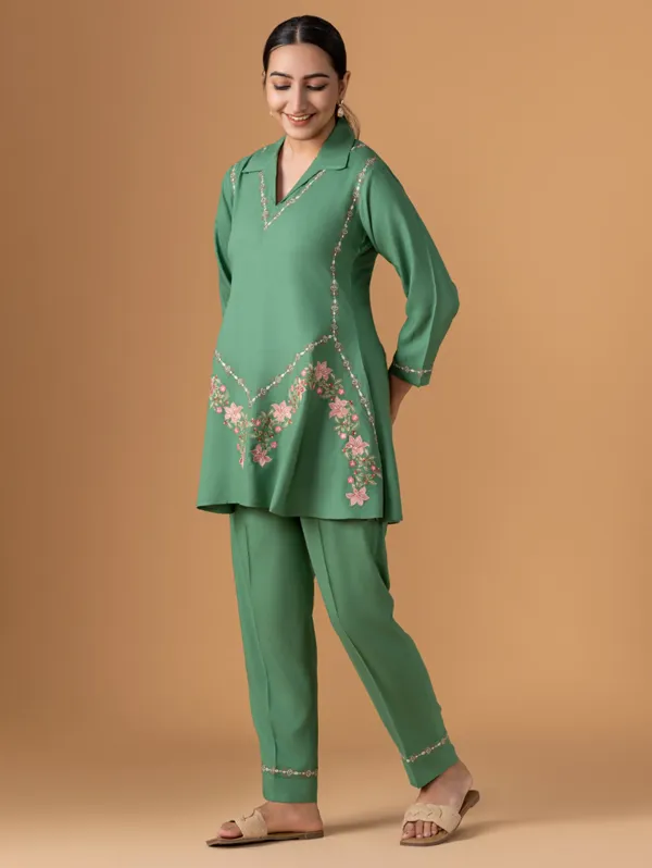 Como_Green_Viscose_Rayon_Co-Ord_Set_For_Women