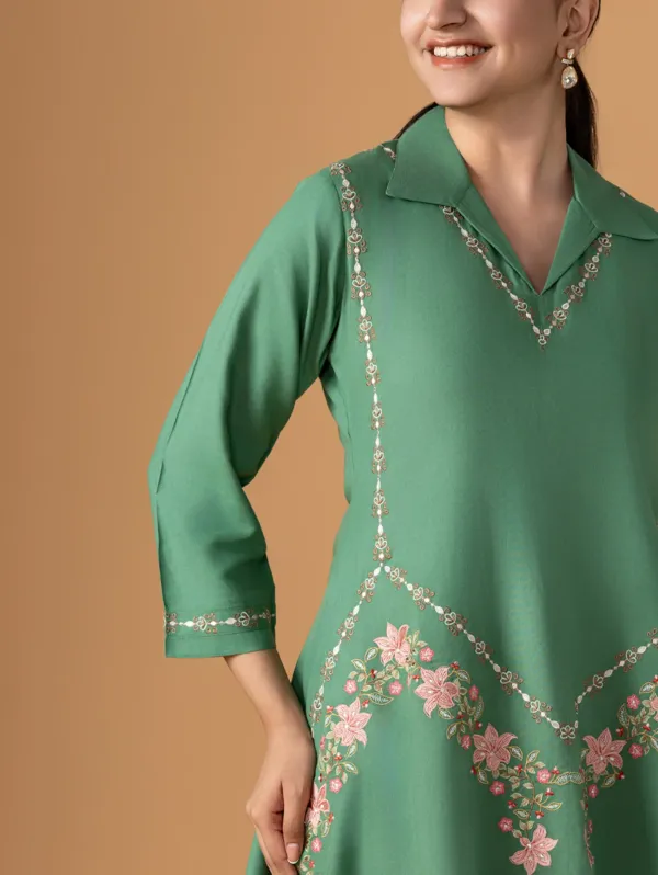 Como_Green_Viscose_Rayon_Co-Ord_Set_For_Women