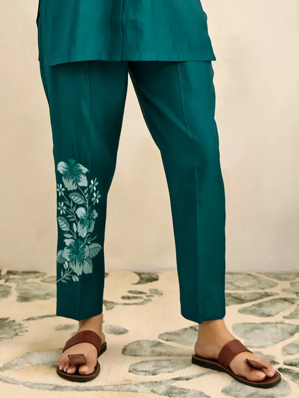 See_Green_Viscose_Silk_Co-Ord_Set_For_Women