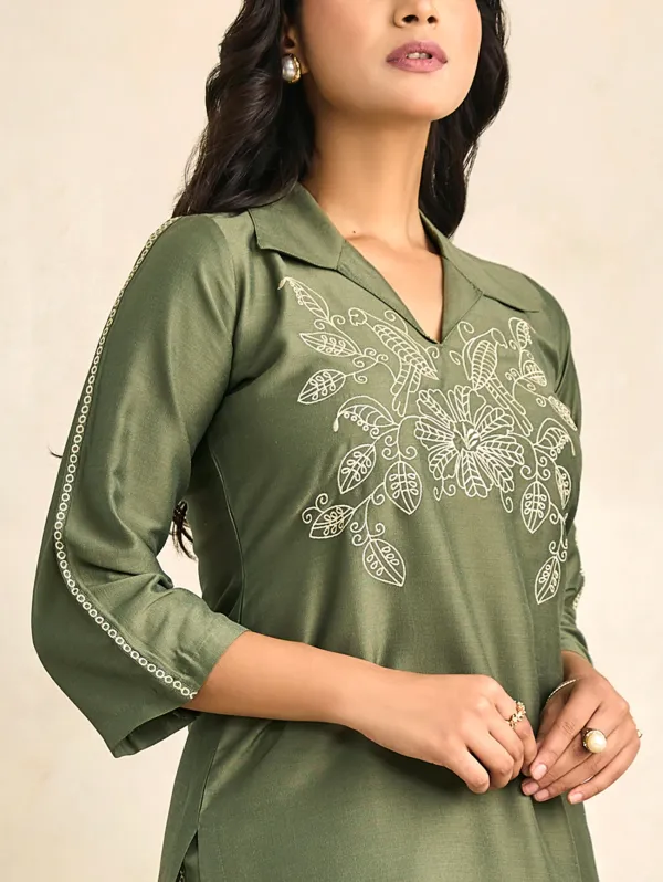 Finch_Green_Viscose_Silk_Co-Ord_Set_For_Women