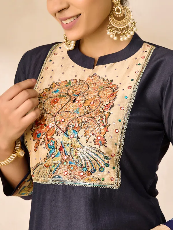 Baltic_Sea_Viscose_Silk_Kurta_Set_For_Women