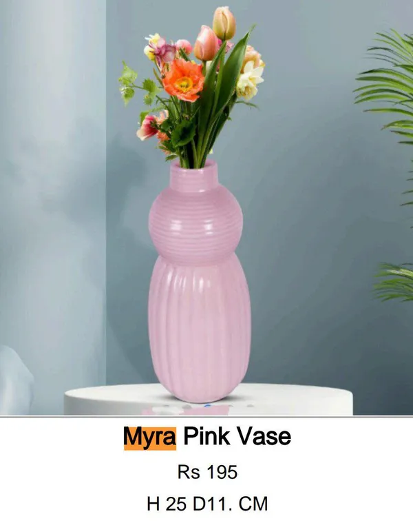 Pink_Ceramic_Sculptural_Glossy_Vase