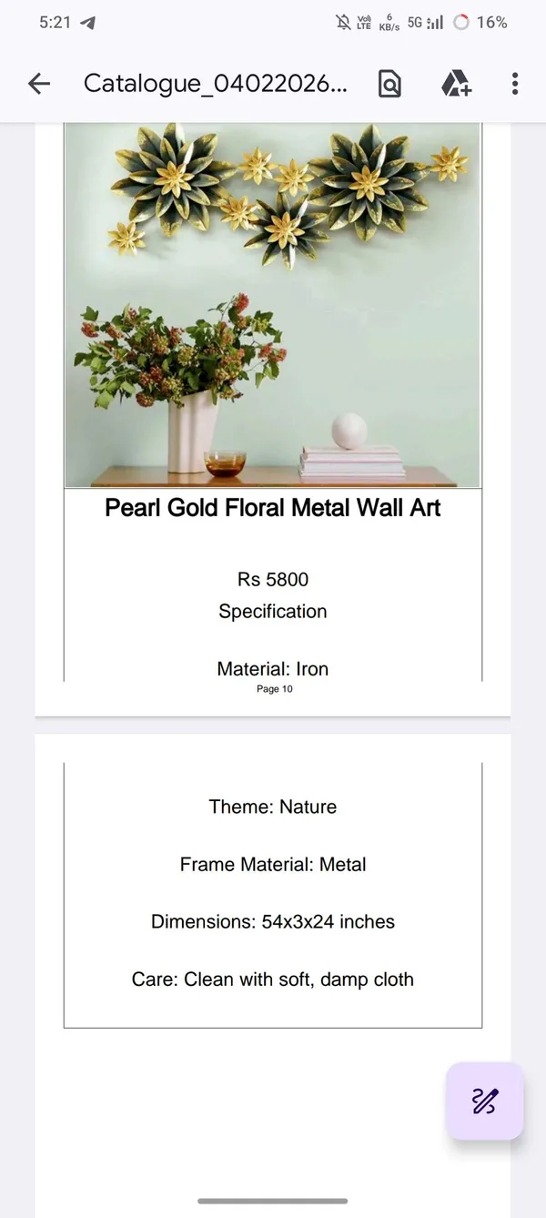 Gold_Metal_Floral_Layered_Pearl_Wall_Art