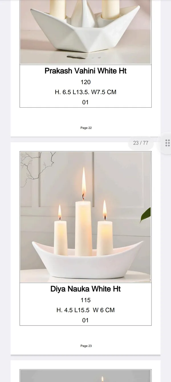 White_Ceramic_Classic_Boat_Shaped_Candle_Holder_Set_Of_2
