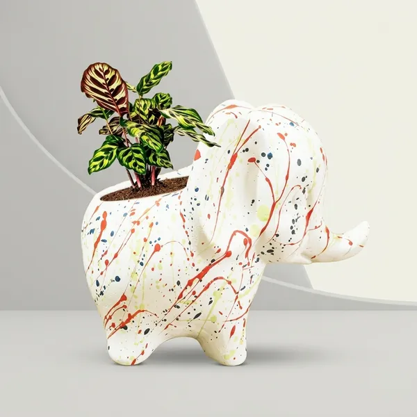 Multicolor_Ceramic_Whimsical_Splatter_Design_Elephant_Planter
