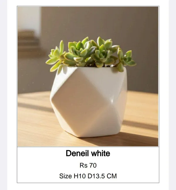 White_Ceramic_Modern_Geometric_Planter_With_Artificial_Succulents