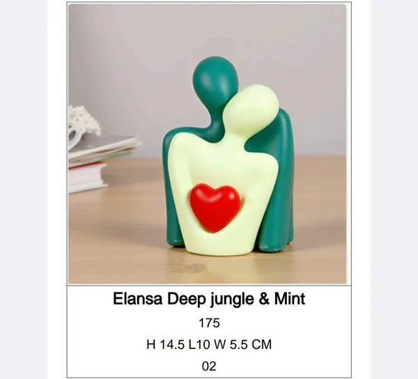 Green_And_Mint_Ceramic_Abstract_Couple_Love_Sculpture