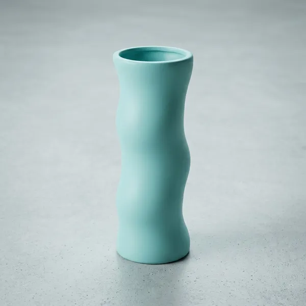 Aqua_Ceramic_Modern_Wavy_Textured_Vase