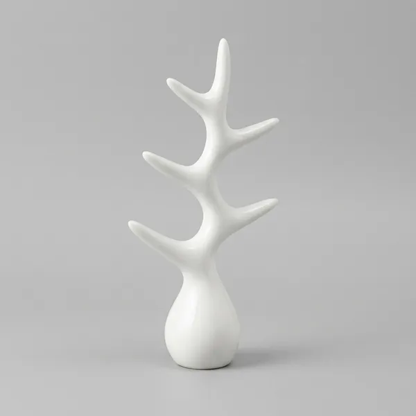 White_Ceramic_Minimalist_Branch_Shape_Glossy_Showpiece