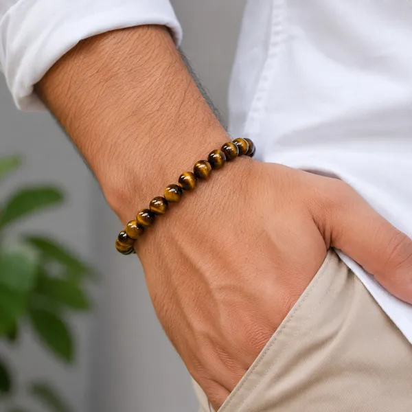Tiger's_Eye_Bracelet_for_Men_&_Women_|_Natural_Certified_Gemstone_Beads_|_Wealth,_Confidence_&_Protection_Crystal_Bracelet_|_Stretchable_Healing_Stone_Bracelet_|_8mm