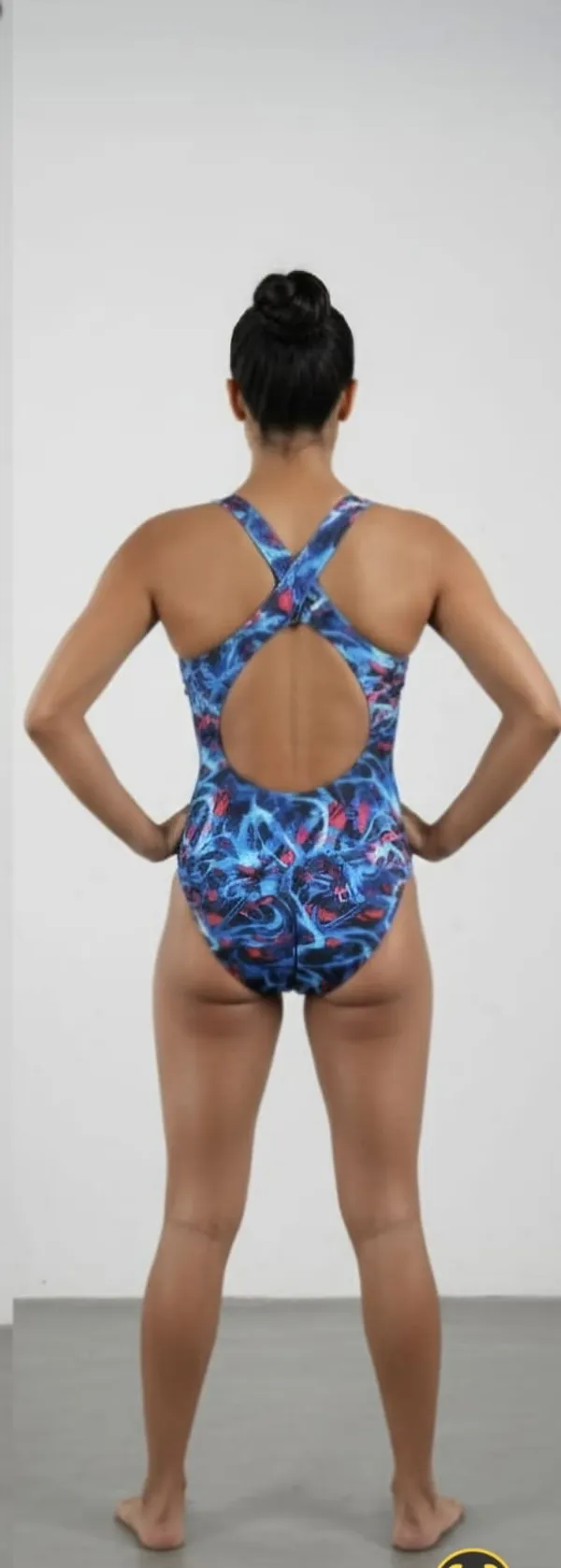 Blue_Nylon_One_Piece_Printed_Swimming_Swimsuit_For_Women