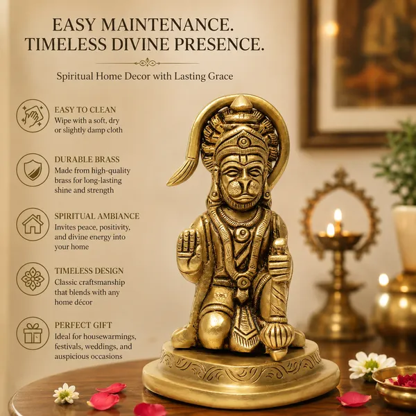 Antique_Hanuman_Murti_For_Pooja_Mandir,_Bajrangbali_Idol_For_Home,_Statue_For_House_Warming_Gift_And_Decor_For_Pooja
