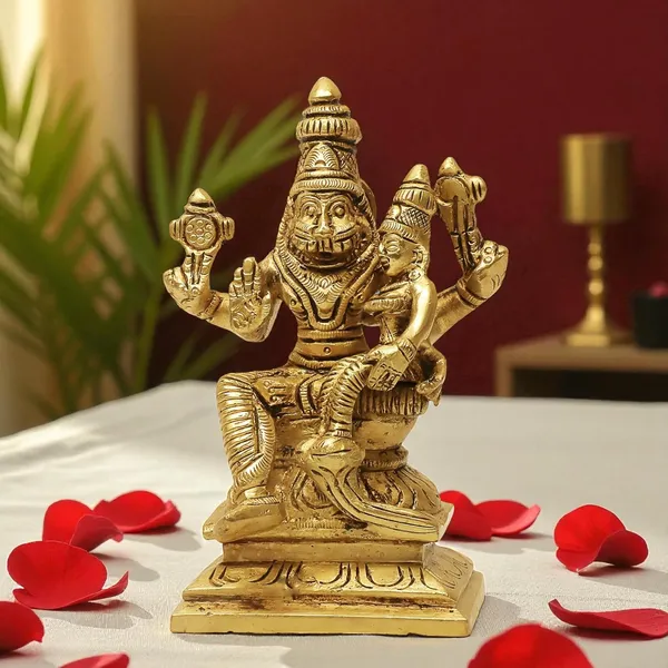 Antique_Brass_Lakshmi_Narasimha_Swamy_Idol_For_Pooja