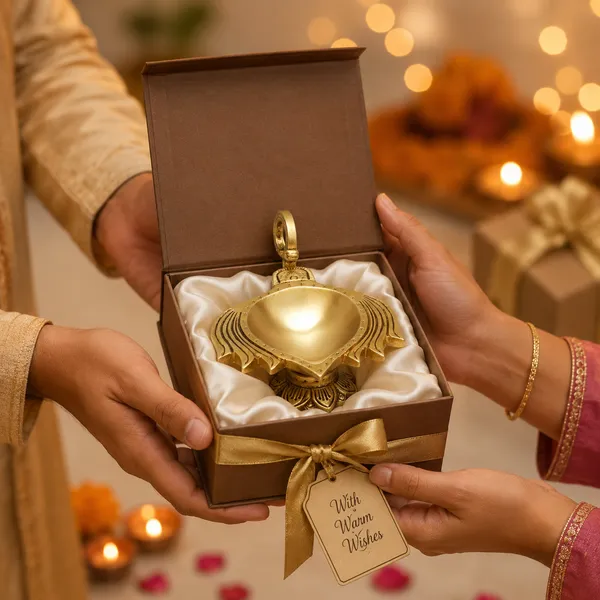 Antique_100%_Pure_Lotus_Shape_Akahnd_Diya/Oil_Lamp/Kamal_Patta_Deepak/Diya_For_Pooja_Room