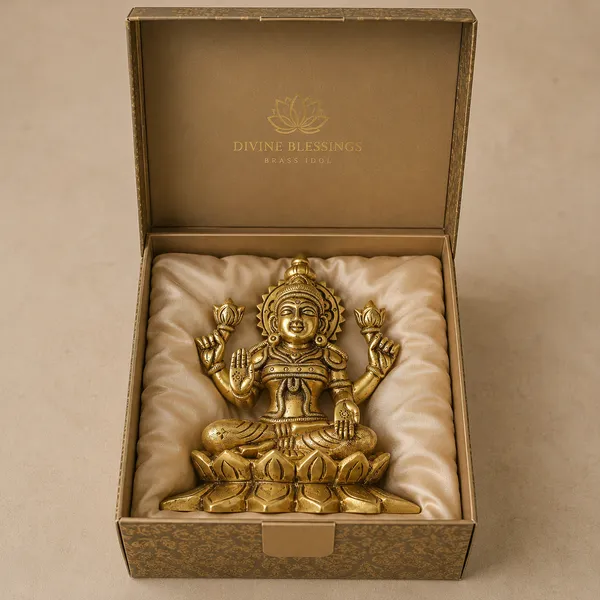 Antique_100%_Pure_Brass_Lotus_Lakshmi_Devi_Idol_Statue_For_Pooja_,Temple_Room_,Diwali_Decoration_Gifts