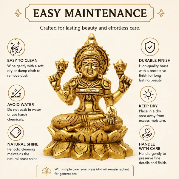 Antique_100%_Pure_Brass_Lotus_Lakshmi_Devi_Idol_Statue_For_Pooja_,Temple_Room_,Diwali_Decoration_Gifts