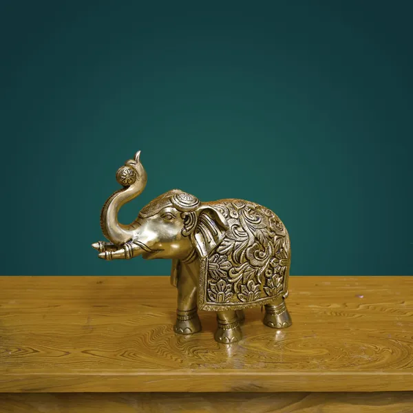 Antique_Handcrafted_Brass_Elephant_Decor_Showpiece