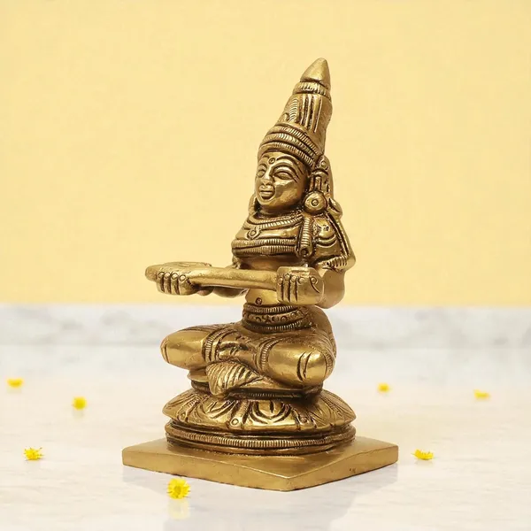 Antique_Brass_Annapurna_Devi_Murti,_Annapoorani_Statue_For_Pooja_Room,Idol_For_Home_And_Gift