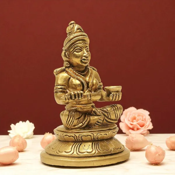 Antique_Brass_Annapurna_Devi_Murti_Statue_For_Pooja_Room,Idol_For_Home_And_Gift